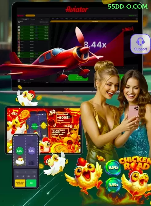 Imagem promocional da 55dd slots mostrando a plataforma e suas vantagens - vip